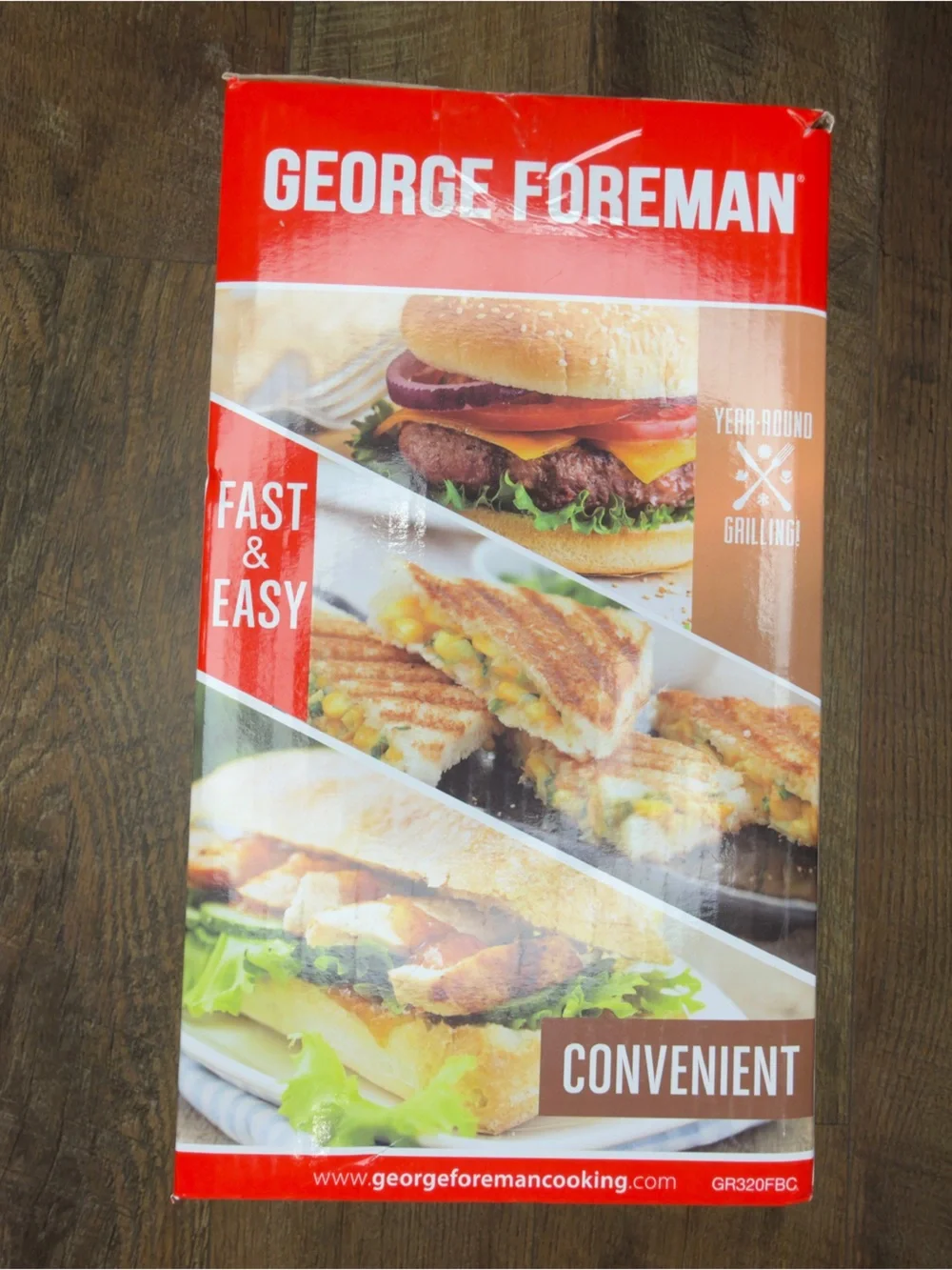 George Foreman 2-Serving Electric Grill & Panini Press Copper Infused GR320FBC